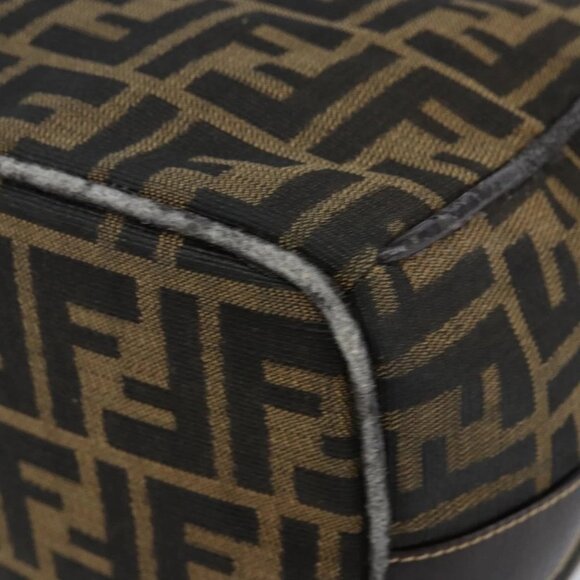 FENDI Zucca Canvas Hand Bag Black Brown Auth 141927 - Picture 4 of 16